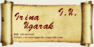 Irina Ugarak vizit kartica